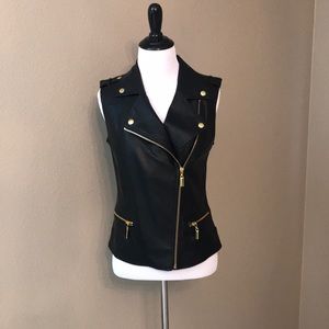 NWOT Jennifer Lopez faux leather vest